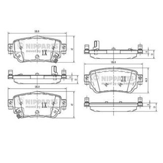 Колодки гальмівні NIPPARTS N3611060