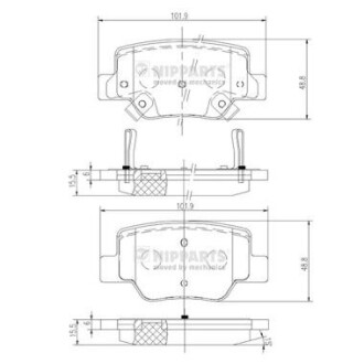 Тормозные колодки NIPPARTS N3612040