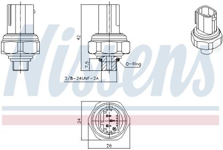 Пневматичний вимикач AC NISSENS 301070