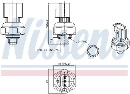 Датчик давления хладогента NISSENS 301077