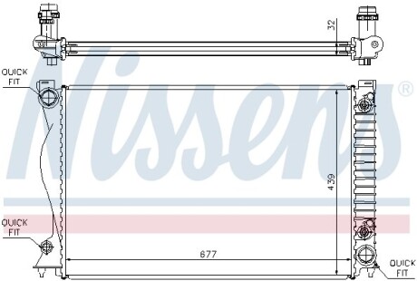 Радіатор охолоджування NISSENS 60236A (фото 1)