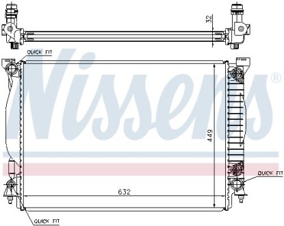 Радіатор охолоджування NISSENS 60307A