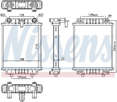 Радиатор охлаждения NISSENS 60372