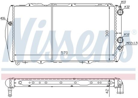 Радіатор охолодження AUDI 100 (C2) (76-) NISSENS 604551 (фото 1)