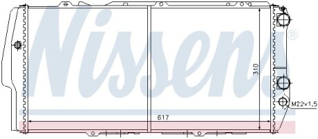 Радіатор охолодження AUDI 100 (C3) (82-) NISSENS 604781 (фото 1)