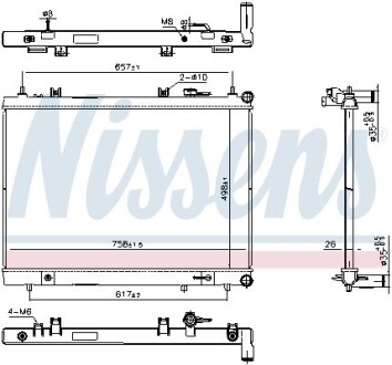 Радіатор охолодження NISSAN PATHFINDER (2013) 3.5 CVTC NISSENS 606308 (фото 1)