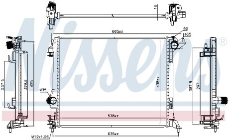 Радіатор охолоджування NISSENS 606472