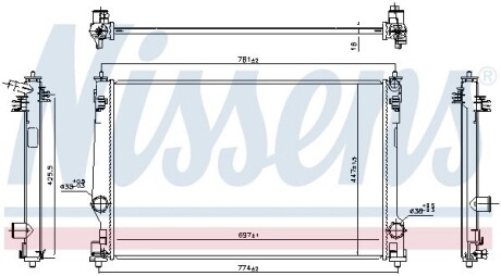 Радіатор охолодження TOYOTA CAMRY (2018) NISSENS 606786