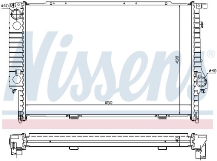 Радіатор охолодження BMW 5 E34 (88-) 525 tds NISSENS 60693A (фото 1)