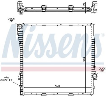 Радіатор охолодження BMW X5 E53 (00-) NISSENS 60788A