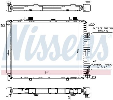 Радиатор охлаждения MERCEDES E-CLASS W 210 (95-) (выр-во) NISSENS 62691A