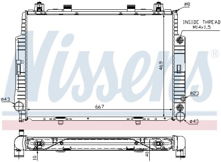 Радіатор охолоджування NISSENS 62716A