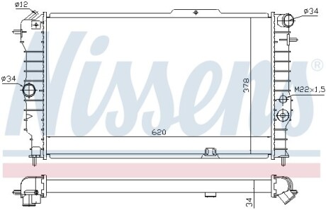 Радіатор охолодження OPEL VECTRA A (88-) 1.4-2.0 NISSENS 630631