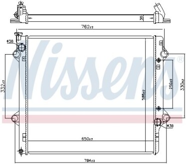 Радіатор охолодження TOYOTA LAND CRUISER PRADO J120 (02-) 3.0 TD NISSENS 64661 (фото 1)