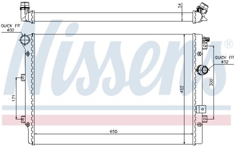 Радіатор охолоджування NISSENS 65015 (фото 1)