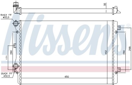 Радіатор охолоджування NISSENS 65279A