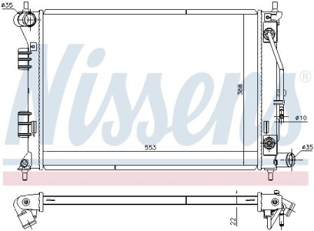 Радіатор охолоджування NISSENS 675014