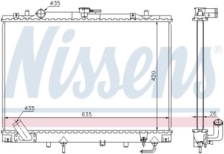 Радіатор охолодження MITSUBISHI Pajero Sport (K9_W) NISSENS 68154 (фото 1)