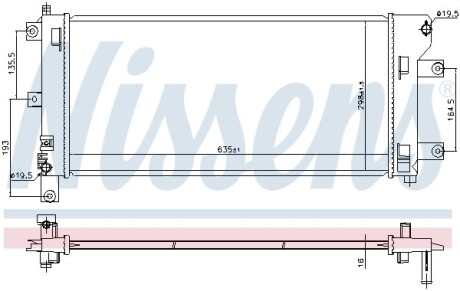 Радіатор охолоджування NISSENS 68773