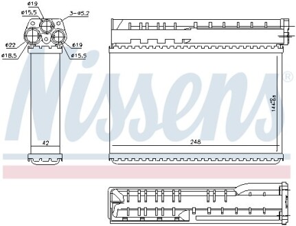 Радіатор пічки NISSENS 70512