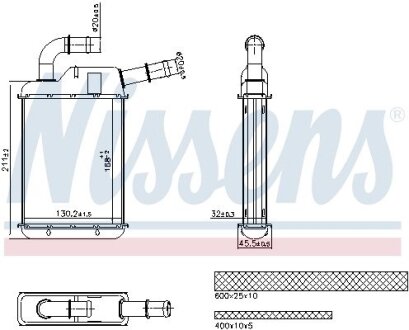 Радиатор системы отопления салона NISSENS 707279