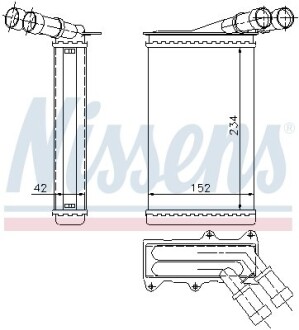 Радіатор пічки NISSENS 71156