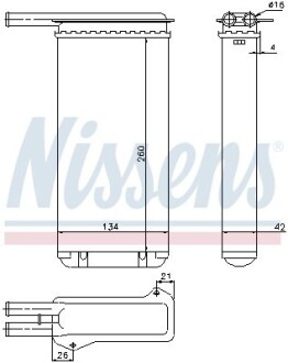 Радіатор пічки FORD ESCORT NISSENS 71755