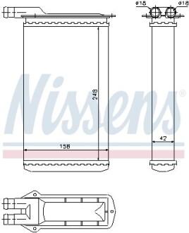 Радіатор обігрівача ВАЗ 2108, 09, 099, <ТАВРІЯ> NISSENS 71942