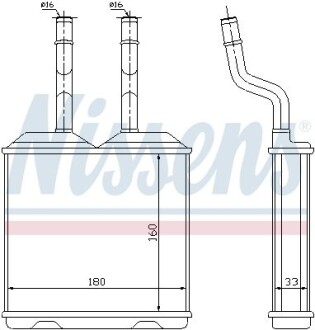 Радіатор пічки OPEL COMBO/CORSA B (93-) NISSENS 72634