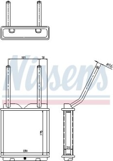 Радиатор печки OPEL ASTRA F (91-) (выр-во) NISSENS 726531