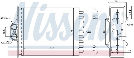 Радіатор пічки NISSENS 72657