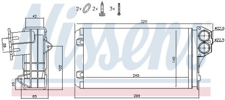 Радиатор печки PEUGEOT 206 (98-) (выр-во) NISSENS 72941