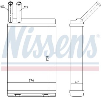 Радіатор обігрівача 740/760/940/960/S90/V90 NISSENS 73642