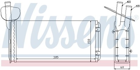 Радиатор нагревателя NISSENS 73965