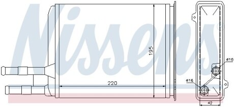 Радіатор нагрівача NISSENS 73984