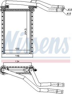 Радіатор нагрівача NISSENS 73991