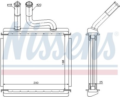 Радіатор обігрівача CHEVROLET TACUMA (00-) NISSENS 76507