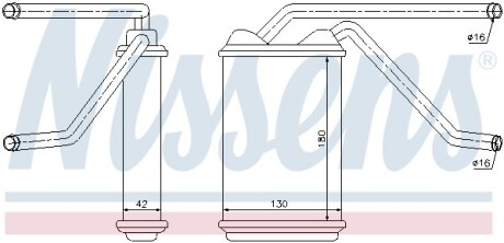 Радіатор обігрівача DAEWOO NEXIA NISSENS 76511