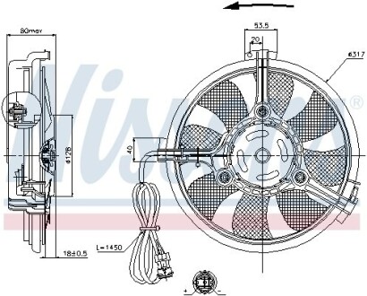 Вентилятор радіатора NISSENS 85519