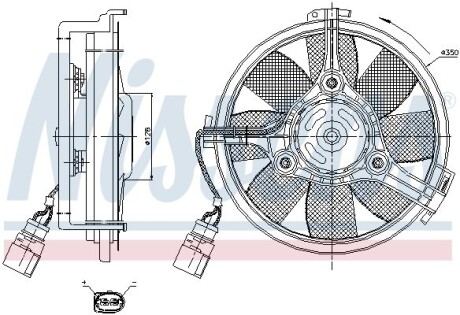 Вентилятор радіатора AUDI, SKODA, VW NISSENS 85547