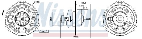 Вентилятор обігрівача LANOS, NUBIRA NISSENS 87058