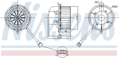 Вентилятор салона NISSENS 87155