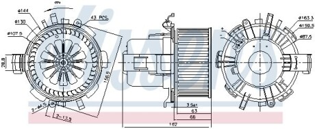 Вентилятор салону OPEL, Nissan NISSENS 87180