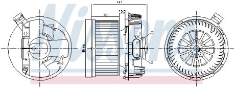 Вентилятор салона NISSENS 87267