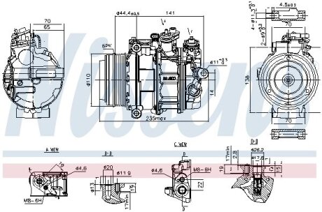 Компрессор кондиционера NISSENS 890749