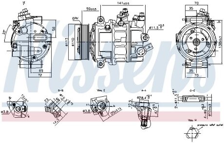 Компрессор кондиционера NISSENS 890893