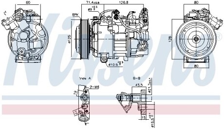 Компресор кондиціонера RENAULT GRAND SCENIC/ MEGANE (2016) NISSENS 891043