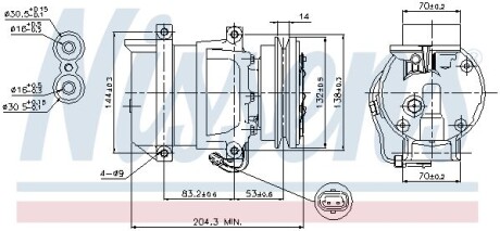 Компрессор кондиционера DAEWOO LANOS 97-1.3-1.6 NISSENS 89108