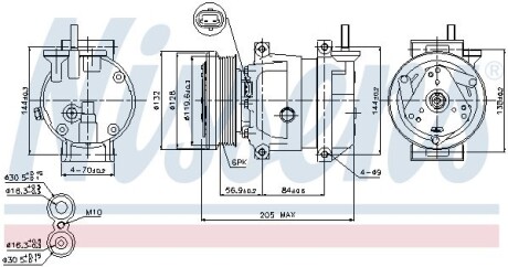 Компресор кондиціонера CHEVROLET AVEO (T250, T255), LACETTI,NUBIRA NISSENS 89221