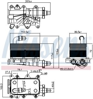 Радіатор масляний BMW X3 E83 (04-) X3 3.0sd NISSENS 90673